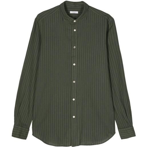Boglioli long-sleeves striped shirt - verde