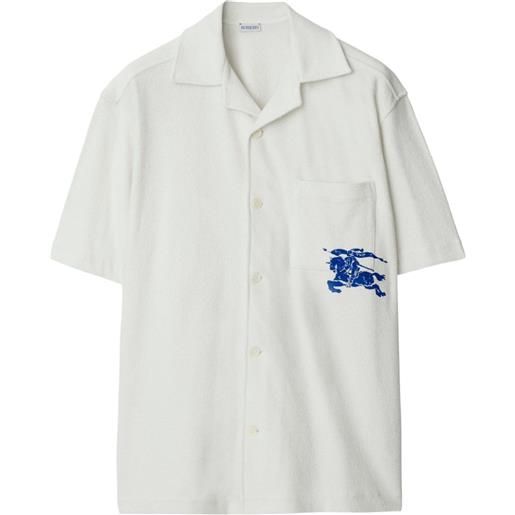 Burberry camicia con stampa ekd - bianco