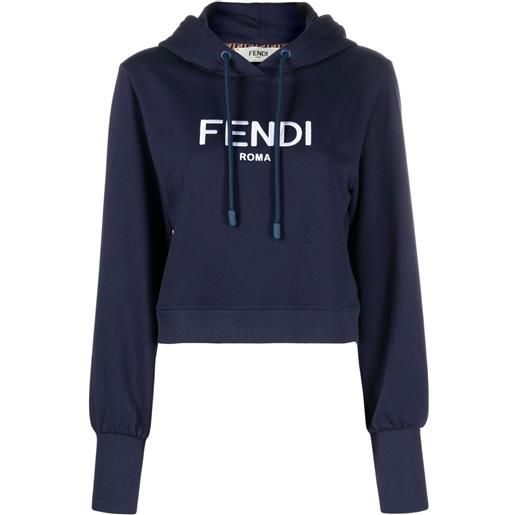 FENDI felpa con cappuccio - blu