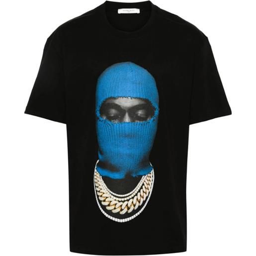 IH NOM UH NIT t-shirt with mask20 blue printed on front