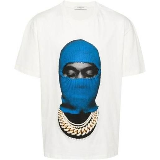 IH NOM UH NIT t-shirt with mask20 blue printed on front