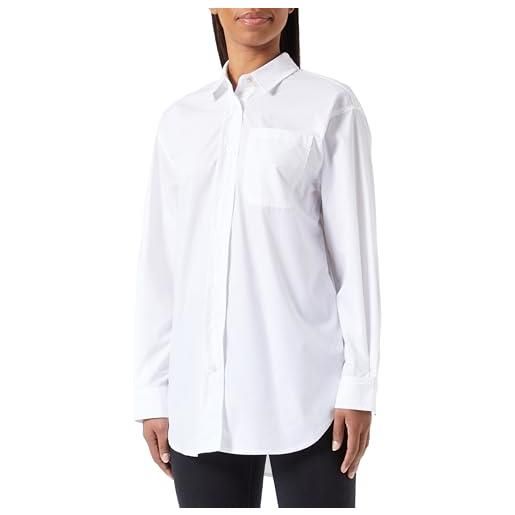 Kaffe women's shirt oversized fit button up long sleeves chest pocket camicia, optical white, 38 da donna