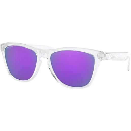 Oakley frogskins 9013h755 polished clear/prizm violet m occhiali lifestyle