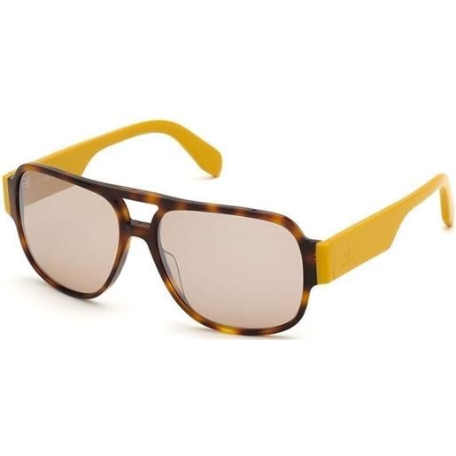 Adidas or0006 52l shine classical havana yellow/mirror roviex l occhiali lifestyle