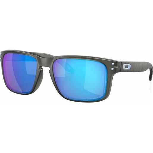 Oakley holbrook 9102x555 matte grey smoke/prizm sapphire polarized occhiali lifestyle