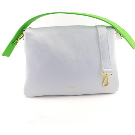 My Best Bag borsa a mano reflex bianca e manico verde fluo My Best Bag taglia unica / bianco