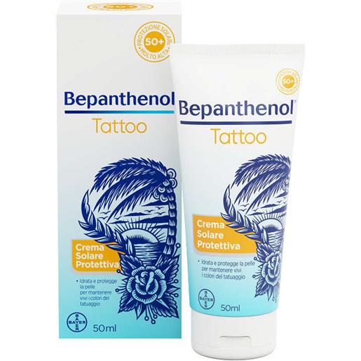 Bepanthenol - tattoo - crema solare protettiva spf50+ 50ml