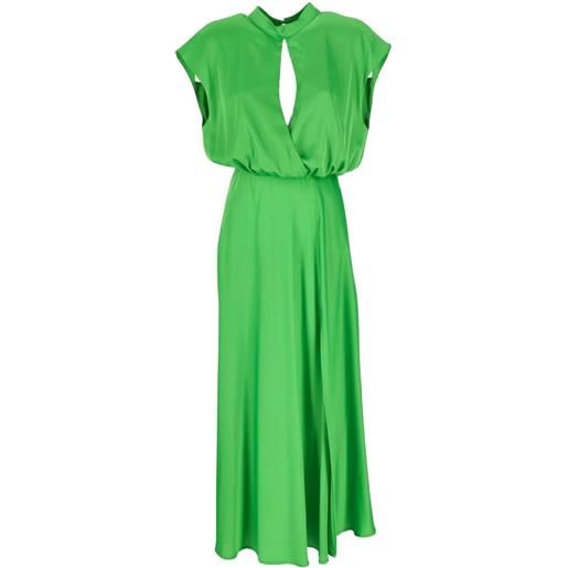 Vicolo abito donna con scollo americano verde / m