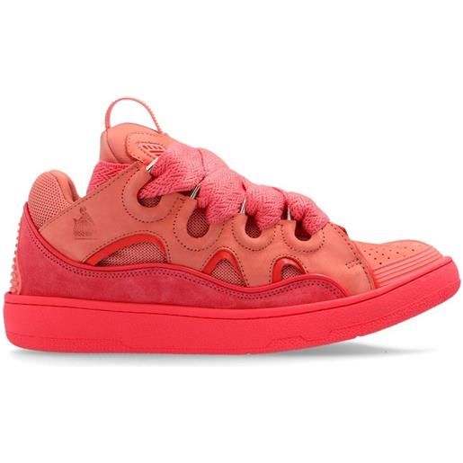 Lanvin curb panelled sneakers - rosa