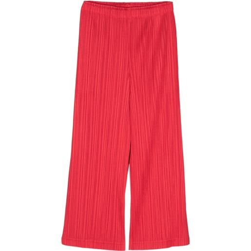 Pleats Please Issey Miyake thicker bottoms straight-leg trousers - rosso