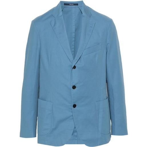 Drumohr cotton-blend blazer - blu