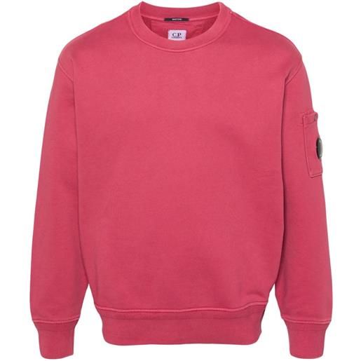 C.P. Company lens-detail cotton sweatshirt - rosso