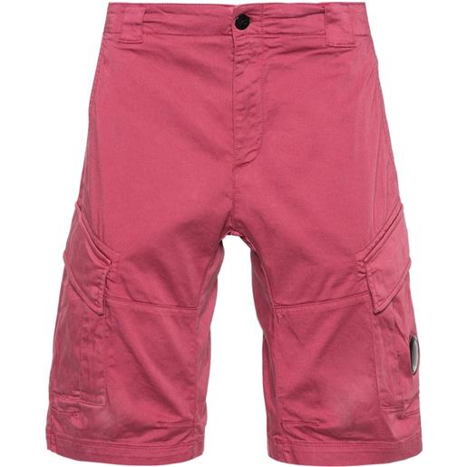 C.P. Company lens-detail cargo shorts - rosso