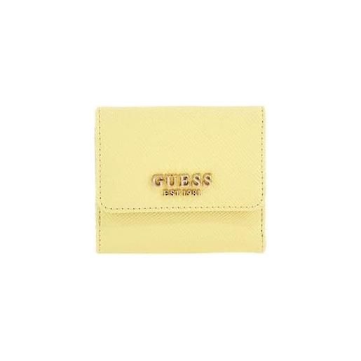 GUESS laurel slg card & coin purse, borsa donna, giallo (yellow), taglia unica