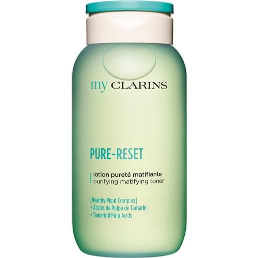 Clarins pure-reset lotion pureté matifiante 200ml fluido viso antimperfezioni