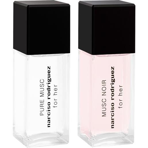 Narciso Rodriguez duo for her pure musc + for her musc noir 2x20ml cofanetto profumo donna