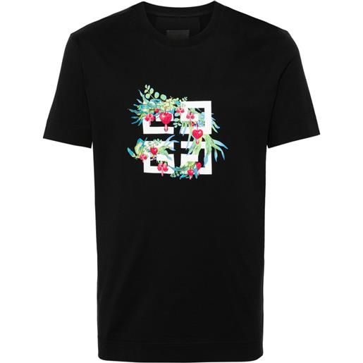 Givenchy t-shirt con stampa 4g - nero