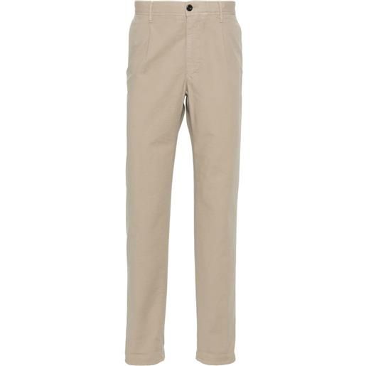 Incotex tapered cotton trousers - toni neutri