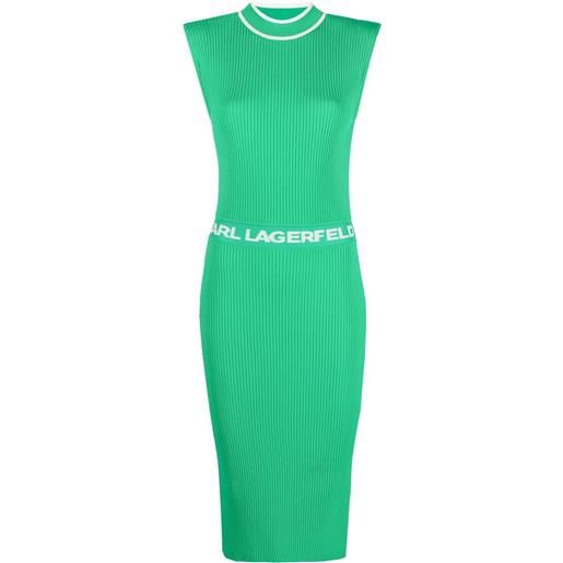 Karl Lagerfeld abito con logo - verde