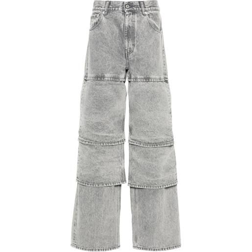 Y/Project panelled wide-leg jeans - grigio