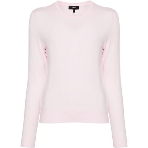 Theory crew-neck knitted jumper - rosa