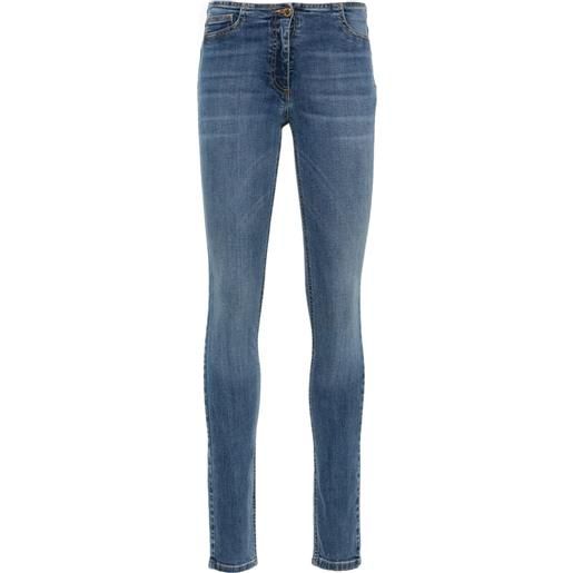 Elisabetta Franchi jeans skinny a vita bassa - blu