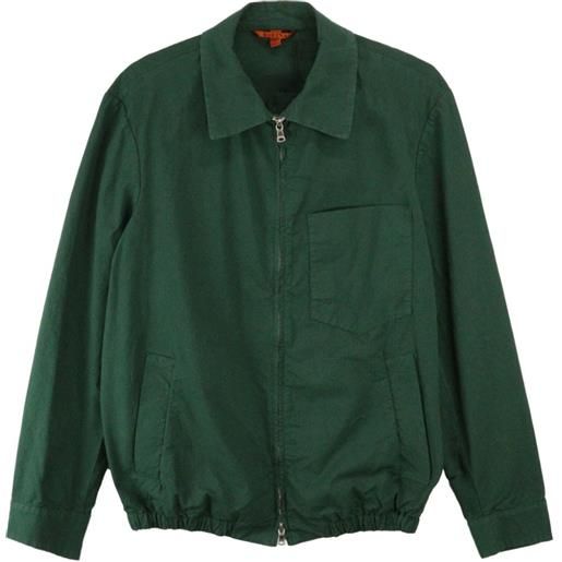 Barena giacca-camicia zaleto mariol con zip - verde
