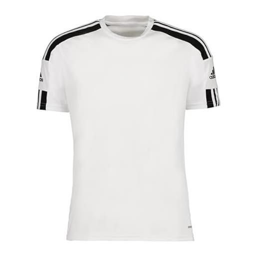 Adidas squad 21 jsy ss, t-shirt uomo, white/white/black, xs