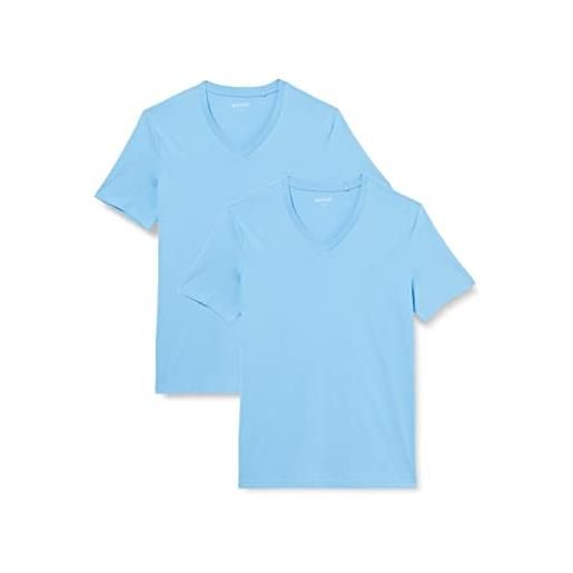 Mustang 2 confezioni con scollo a v t-shirt, bonnie blue 5094, s (pacco da 2) uomo