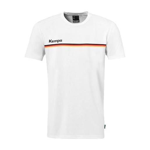 Kempa t-shirt team ger - maglia di tuta unisex, bianco, 