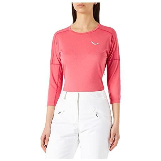 Salewa pedroc hybrid t-shirt, donna, virtual pink melange, 38/32