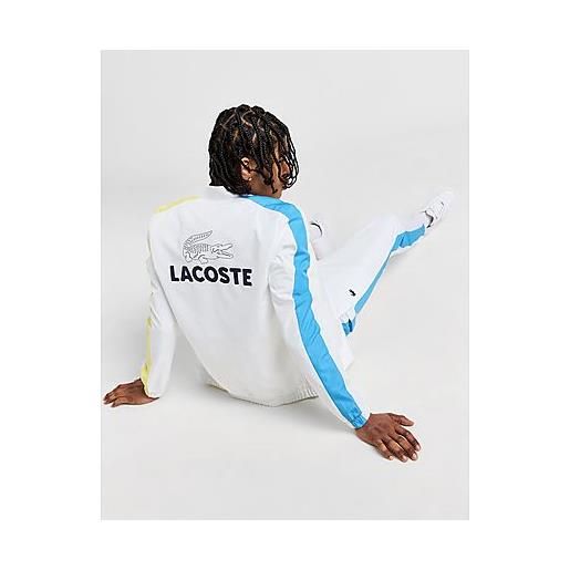 Lacoste tuta completa back logo colour block, white