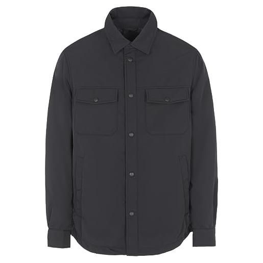 Armani Exchange maniche lunghe, tasche grandi sul davanti, vestibilità casual giacca in denim, nero, m uomo
