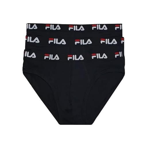 Fila underwear 3 slip uomo puro cotone made in italy moda egidio (it, testo, s, assortito)