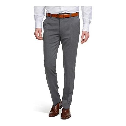 MEYER oslo - pantaloni da uomo in lana - 9-303 grigio medio - gabardine wollchino grigio medio (05). 54