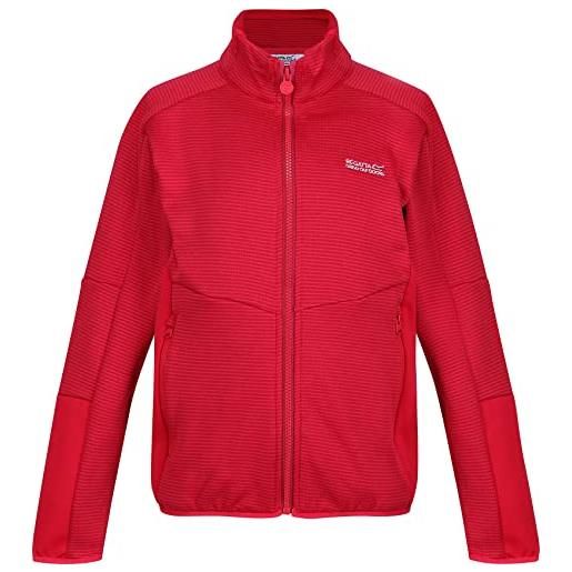 Regatta giacca in pile highton wtrfz iii per ragazze, rosso, 152 cm