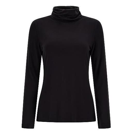 FREDDY - maglia dolcevita a maniche lunghe in jersey di viscosa, donna, nero, extra large