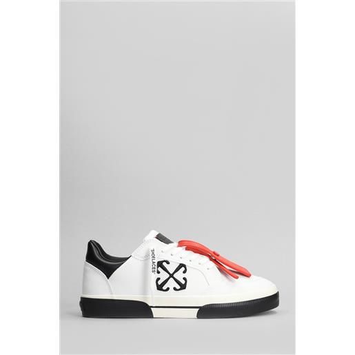Off White sneakers new low vulcanized in cotone bianco