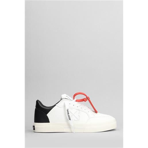 Off White sneakers new low vulcanized in pelle bianca