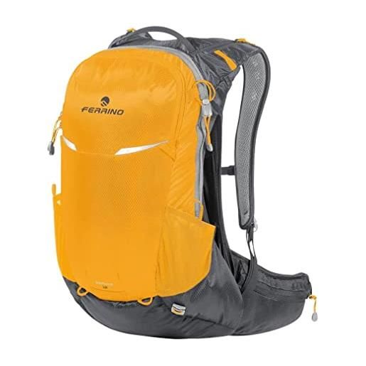 Ferrino zephyr 12+3 75817ngg colore giallo zaino ideale per trekking escursionismo running e mountain bike con coprizaino incluso 12