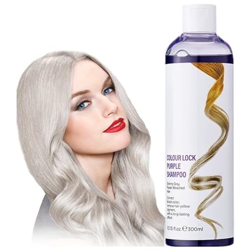 Nexolla shampoo antigiallo, silver shine shampoo, shampoo specifico per capelli biondi o grigi, purple shampoo viola tonalizzante per capelli biondi, neutralizzante shampoo per brassy blondes