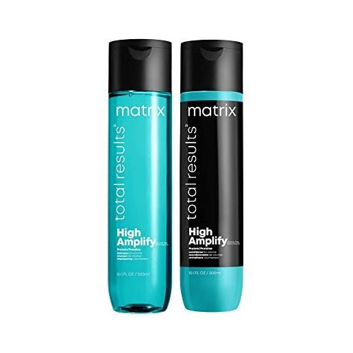 Matrix | kit high amplify shampoo 300 ml + balsamo 300 ml, volumizzante, per capelli fini