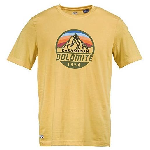 Dolomite camiseta ms 1 karakorum prime, maglietta unisex-adulto, giallo caldo, s