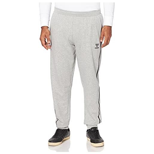 Hummel pantaloni da uomo hml sweat regular smu, uomo, pantaloni sportivi, 215492, grigio, l