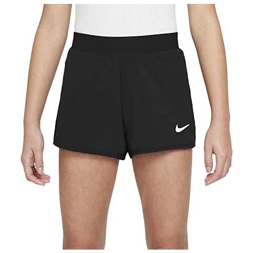 Nike g nkct df vctry shrt, pantaloncini bambina, black/white, taglia unica