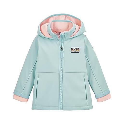 first instinct by killtec fios 59 mns sftshll jckt, giacca softshell/giacca outdoor con cappuccio bambini unisex, light steel mint, 