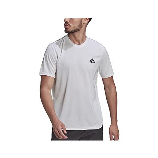 adidas aeroready designed for movement t-shirt a manica corta, white, m