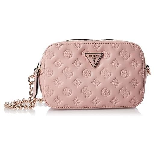 Guess noelle crossbody cam, donna, pale rose