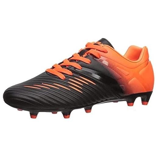 Vizari liga fg scarpe da calcio per bambini - tacchetti - scarpe da calcio per ragazzi e ragazze, nero/arancione, 26 eu