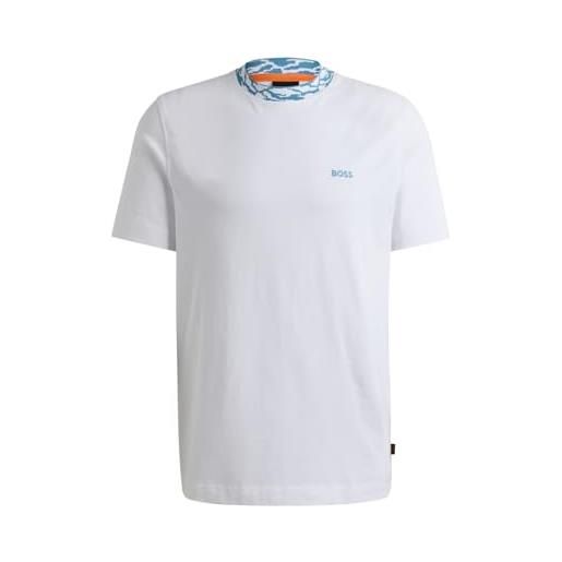 BOSS te_ocean_detailed maglietta, white100, m uomo